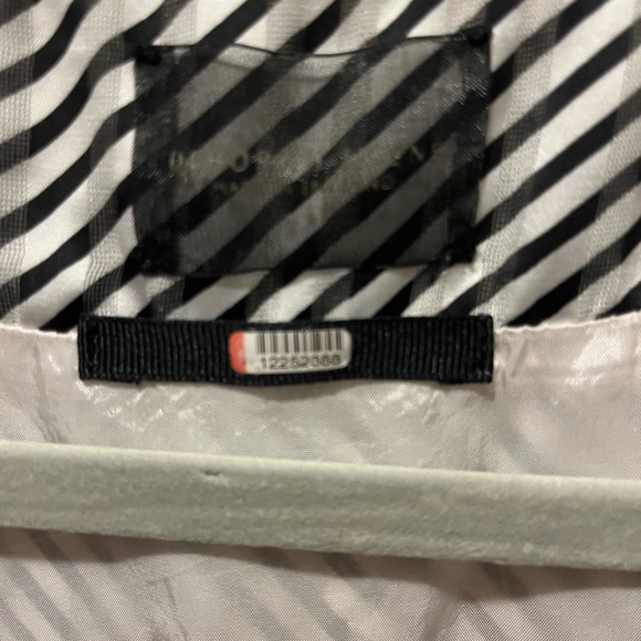 Deborah Lyons Ashley Midi Dress Black striped Wrap Sleeveless V-neckline Size 14 - Picture 4 of 10